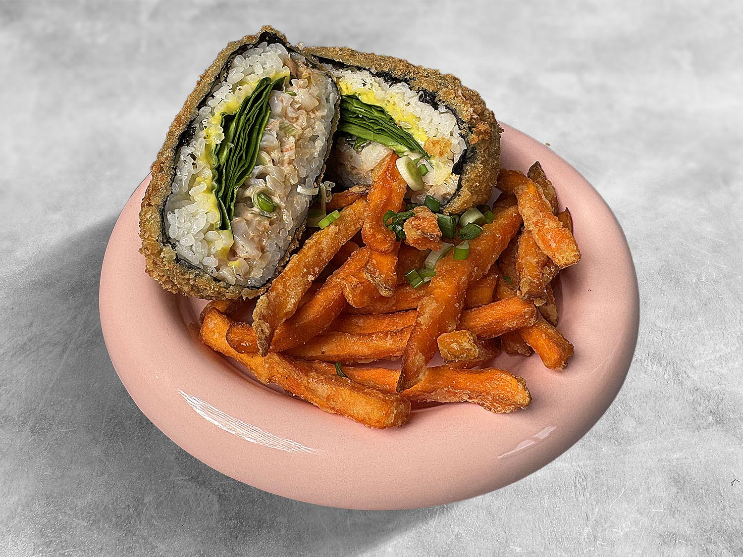 Рисовый бургер с креветкой 