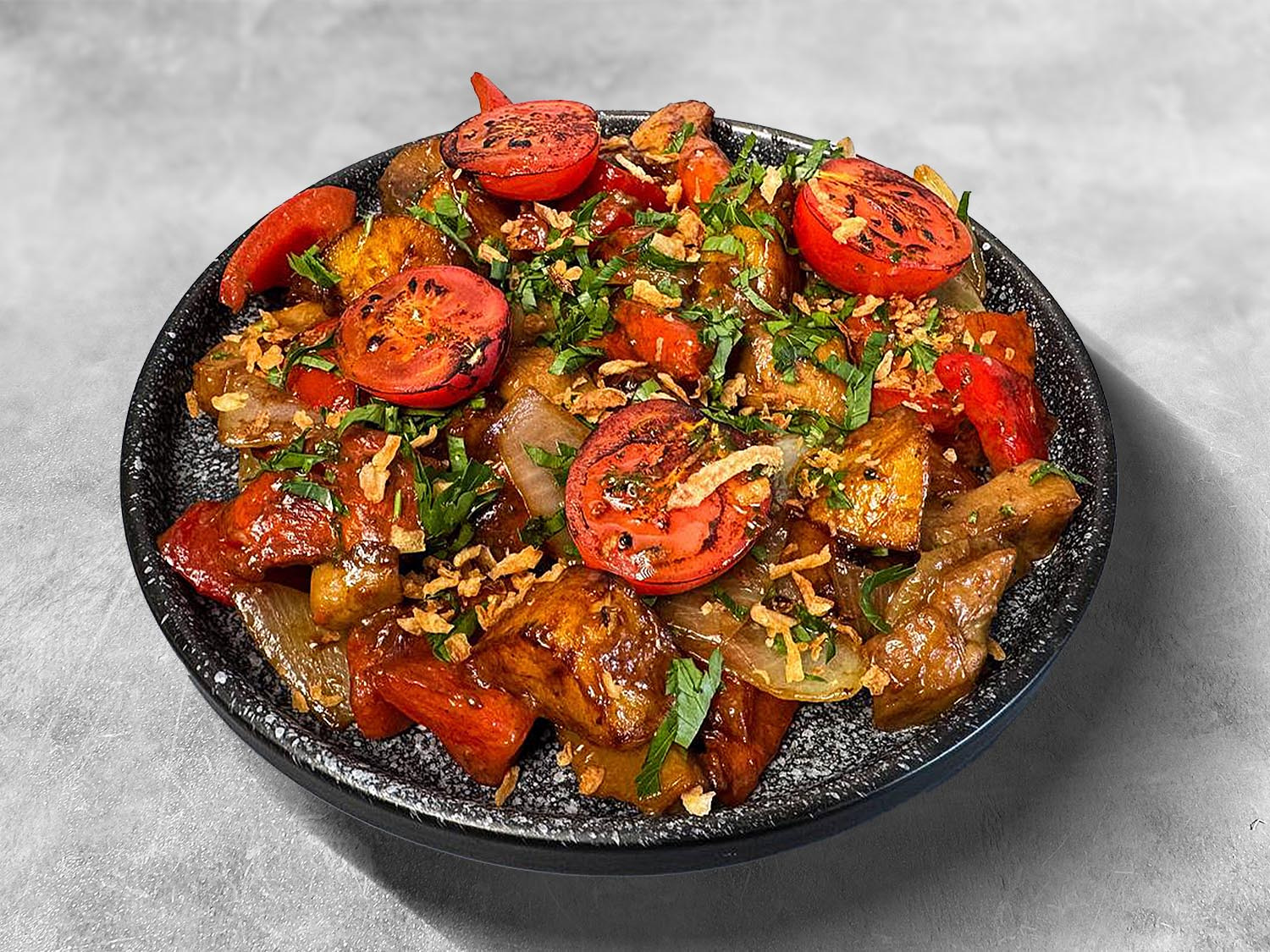 Жаровня с белыми грибами