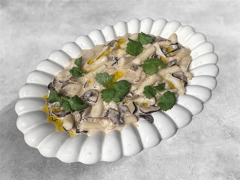 Токпокки с грибами