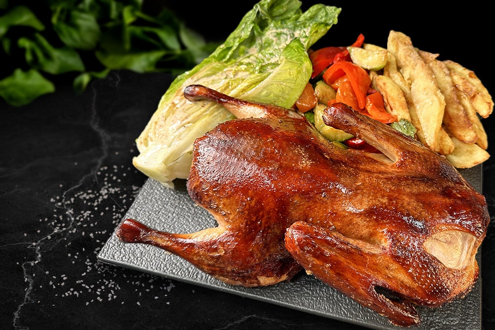 Утка по-пекински с овощами