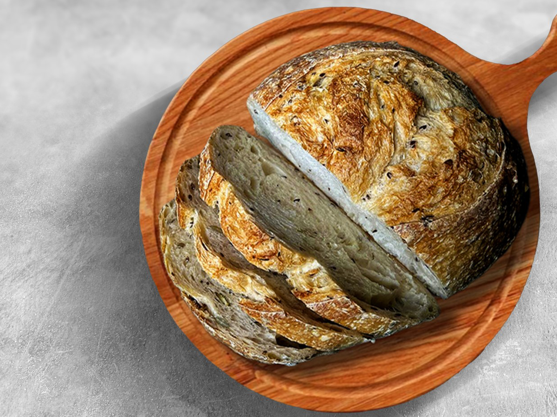 Пшеничный с семечками бездрожжевой