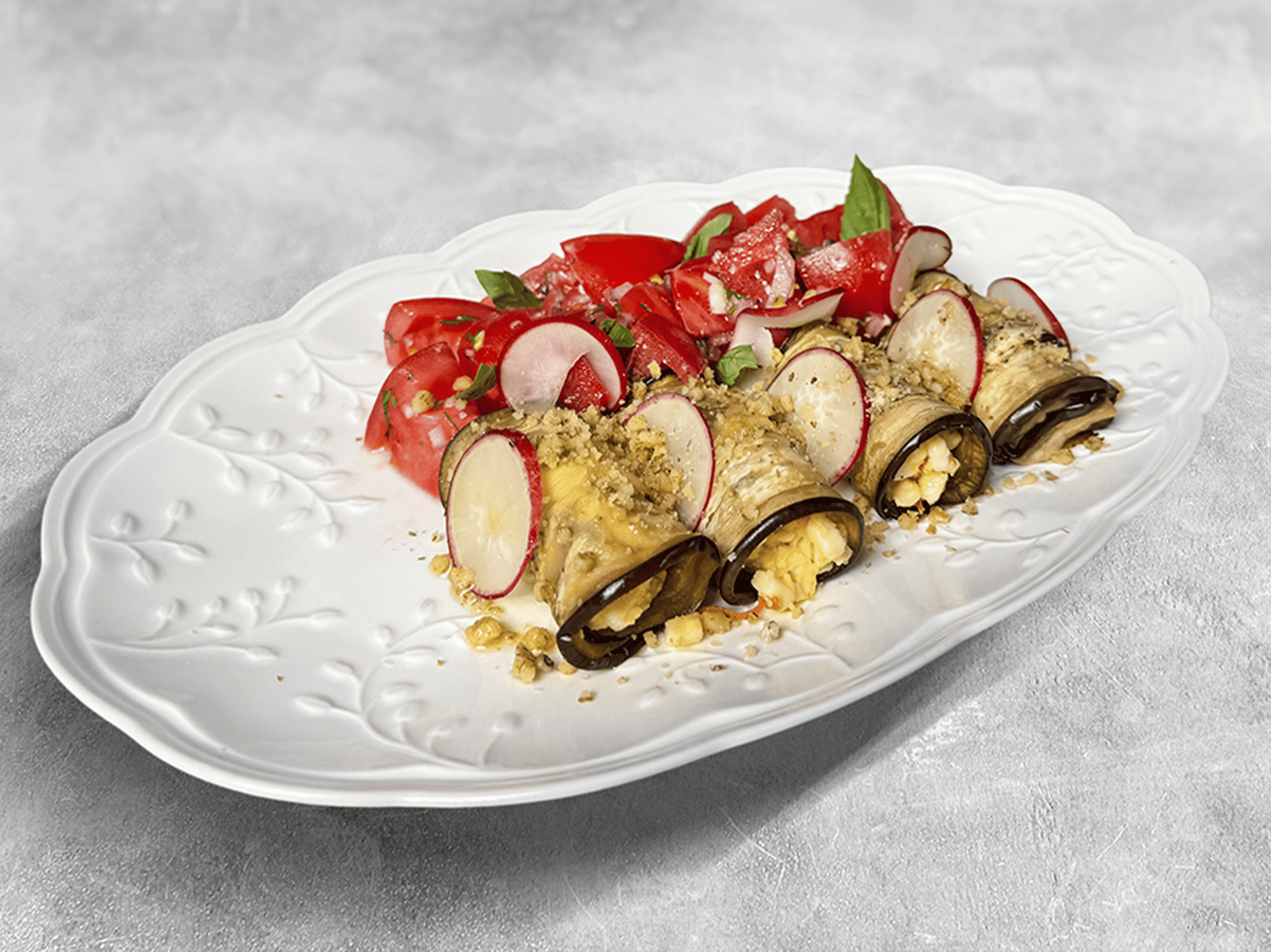 Рулетики из баклажанов