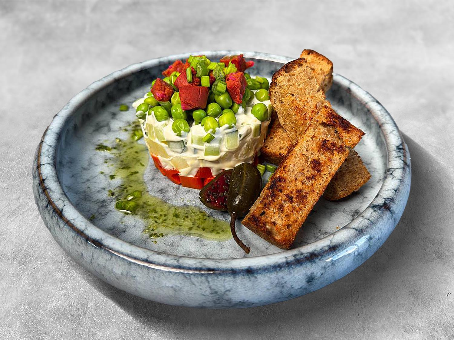 Салат постный оливье 